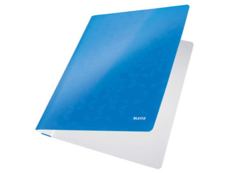 LEITZ Chemise à lamelle WOW, A4, en carton, bleu métallisé