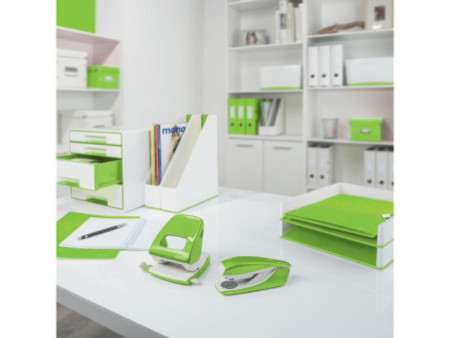 LEITZ Chemise à lamelle WOW, A4, en carton, vert