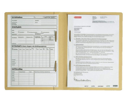 LEITZ Chemise double pli, carton manila, format A4, chamois