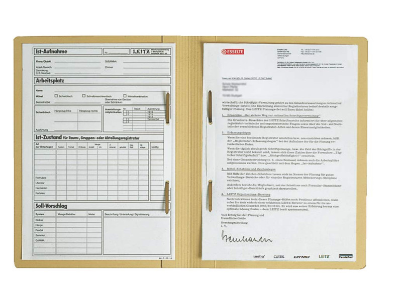 LEITZ Chemise double pli, carton manila, format A4, chamois