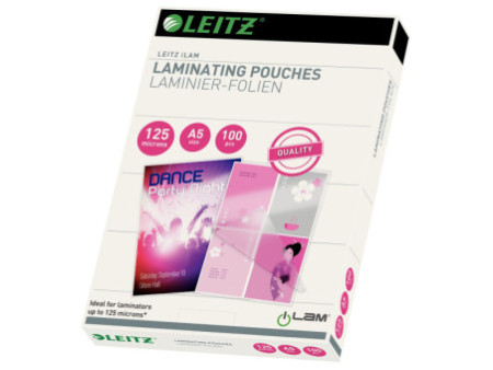 LEITZ Pochette de plastification, A5, brillant, 250 microns