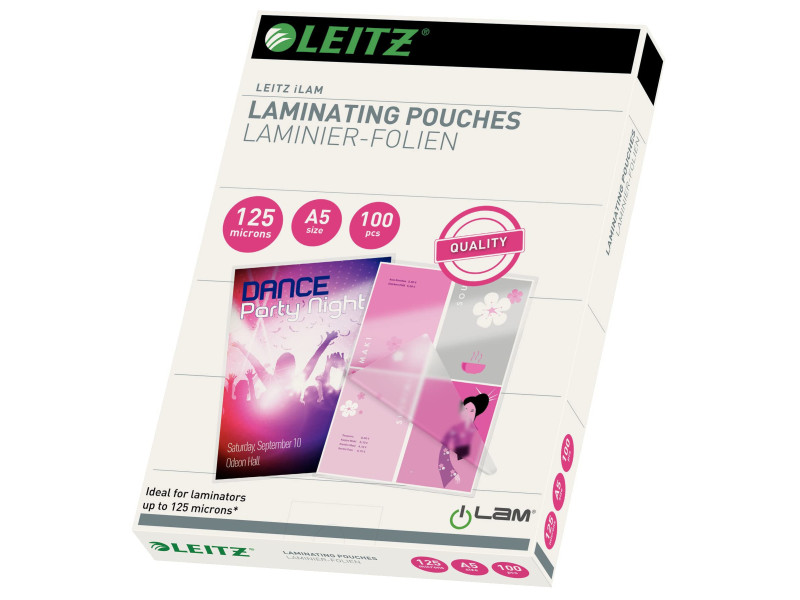 LEITZ Pochette de plastification, A5, brillant, 250 microns