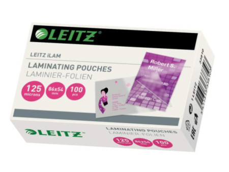 LEITZ Pochette de plastification, 54 x 86 mm, 250 microns