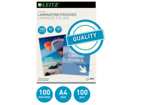 LEITZ Pochette de plastification, A4, brillant, 200 microns