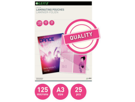 LEITZ Pochette de plastification, A3, brillant, 250 microns