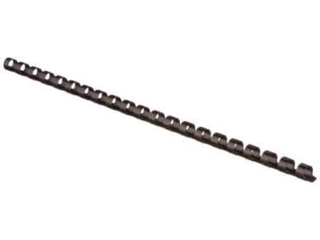 LEITZ Peigne à relier en plastique, diamètre: 10 mm, noir