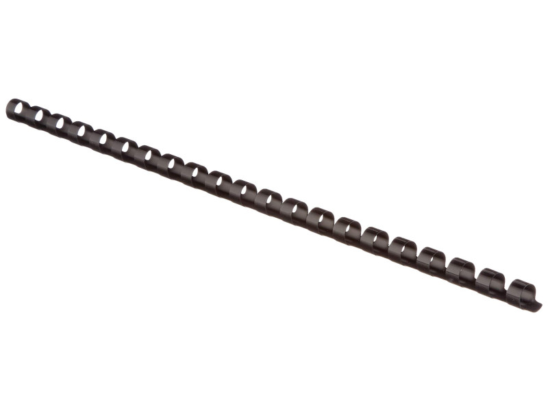 LEITZ Peigne à relier en plastique, diamètre: 10 mm, noir