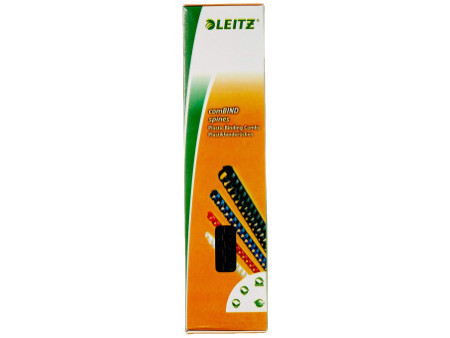 LEITZ Peigne à relier en plastique, diamètre: 10 mm, noir