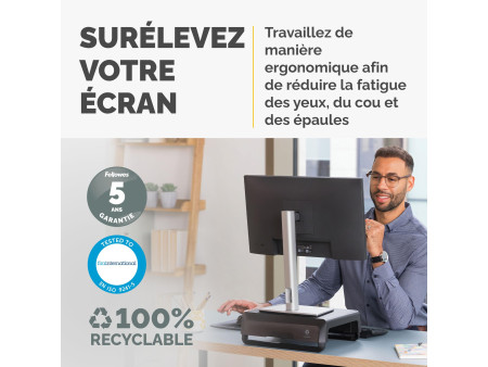 Fellowes Support pour écran Breyta, noir