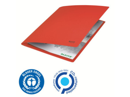LEITZ Chemise à lamelle Recycle, A4, carton, rouge