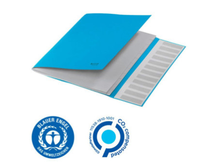 LEITZ Chemise trieur Recycle, A4, carton, bleu