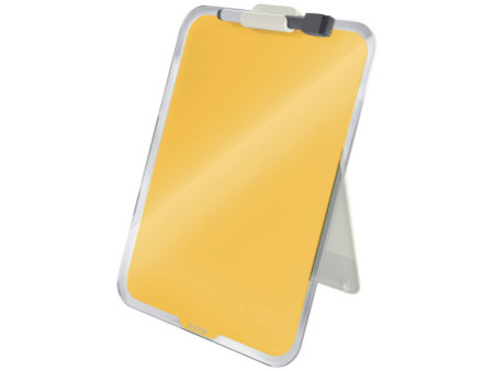 LEITZ Chevalet de bureau en verre Cosy, jaune
