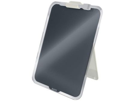 LEITZ Chevalet de bureau en verre Cosy, gris