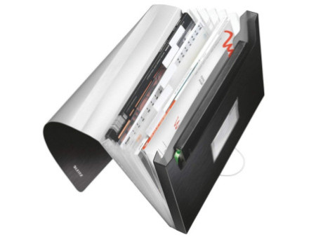 LEITZ Trieur ménager Style, A4, PP, 6 compartiments, noir