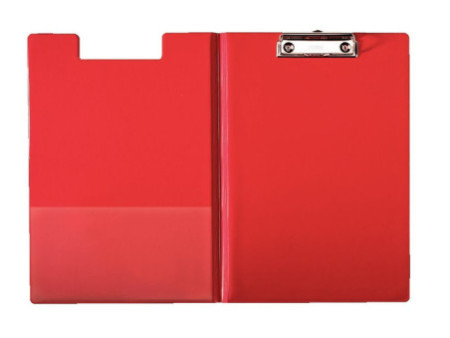 LEITZ Porte-bloc à pince avec rabat, A4, couverture PP,rouge