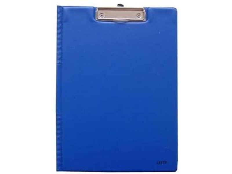 LEITZ Porte-bloc à pince avec rabat, A4, couverture PP, bleu