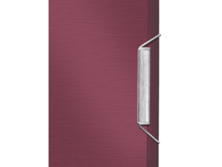 LEITZ Chemise à élastique Style, A4, PP, rouge grenat