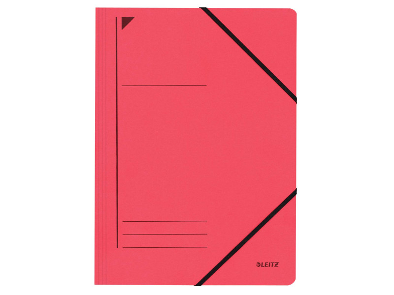 LEITZ Chemise à élastique, format A4, carton, rouge