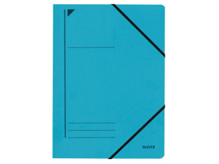 LEITZ Chemise à élastique, format A4, carton, bleu