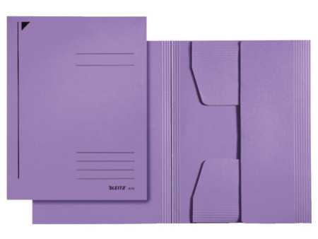 LEITZ Chemise à élastique, format A4, carton, violet