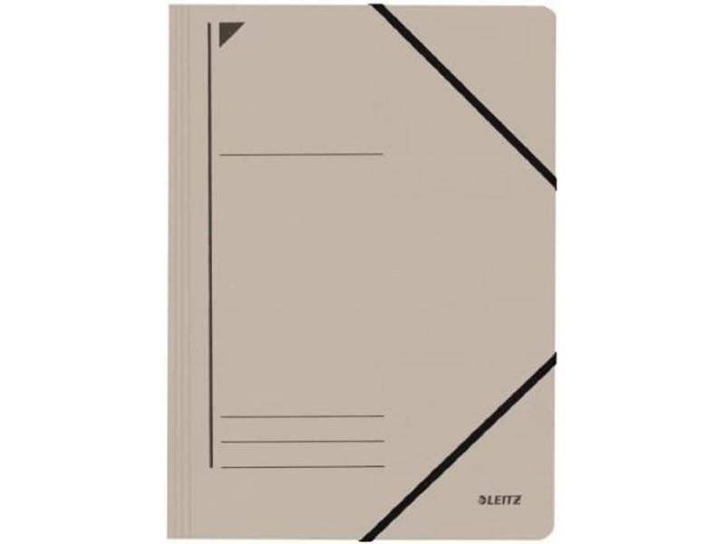 LEITZ Chemise à élastique, format A4, carton, gris
