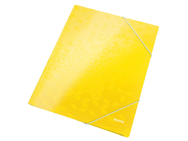 LEITZ Chemise à élastique WOW, A4, carton, jaune
