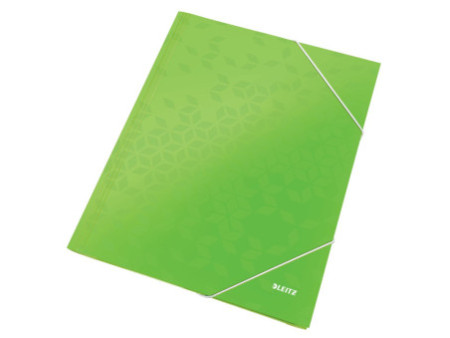 LEITZ Chemise à élastique WOW, A4, carton, vert