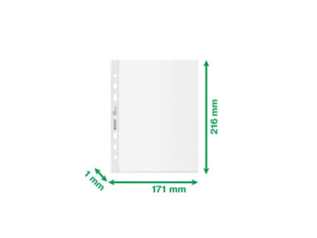LEITZ Pochette perforée Recycle, A5, PP, grainé