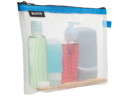 LEITZ Trousse à cosmétique WOW Traveller, transparent/bleu