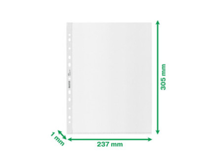 LEITZ Pochette perforée Recycle, A4 Maxi, PP, grainé