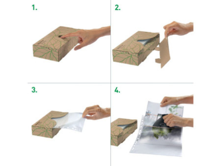 LEITZ Pochette perforée Recycle, A4, PP, grainé, 0,07 mm