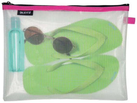 LEITZ Pochette à fermeture zip WOW Traveller, L, fuchsia