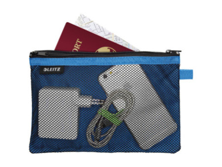 LEITZ Pochette à fermeture zip WOW Traveller, L, bleu