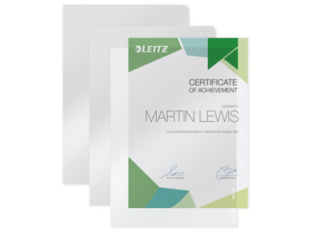LEITZ Pochette transparente Premium, A4, PVC, transparent,