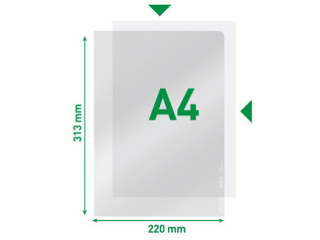 LEITZ Pochette transparente Premium, A4, PVC, transparent,