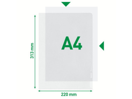 LEITZ Pochette transparente Premium, A4, PVC, transparent