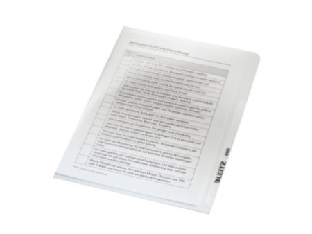 LEITZ Pochette transparente Premium, A5, PVC, transparente