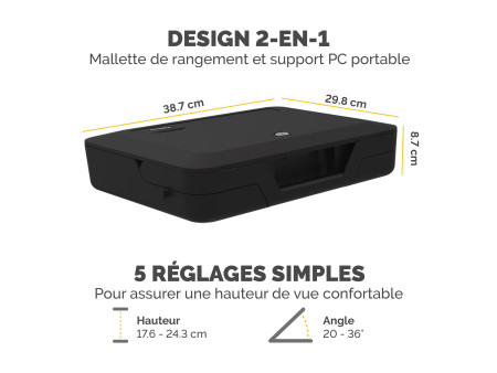 Fellowes Mallette pour ordinateur portable Breyta, noir