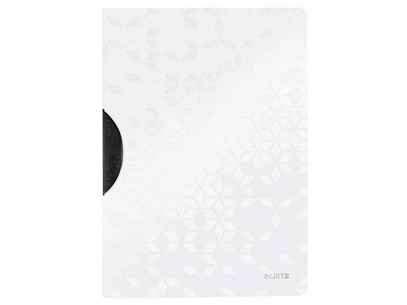 LEITZ Chemise à clip WOW ColorClip, A4, PP, blanc métallisé