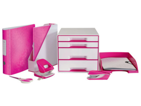 LEITZ Chemise à clip WOW ColorClip, A4, PP, rose métallisé