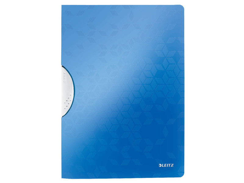 LEITZ Chemise à clip WOW ColorClip, A4, PP, bleu métallisé