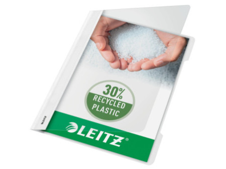 LEITZ chemise à lamelle Standard, format A4, PP, blanc,