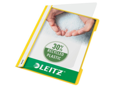 LEITZ chemise à lamelle Standard, format A4, PVC, jaune