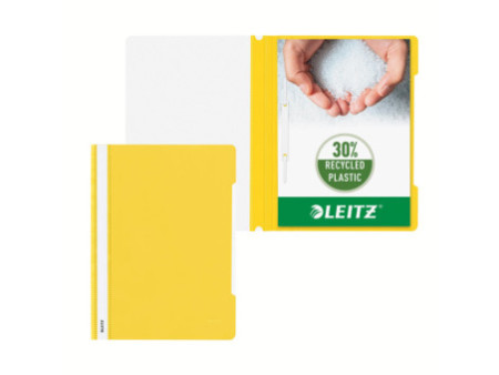 LEITZ chemise à lamelle Standard, format A4, PVC, jaune