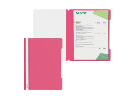 LEITZ chemise à lamelle Standard, format A4, PVC, rose,