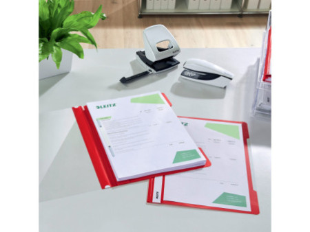 LEITZ chemise à lamelle Standard, format A4, PP, rouge,