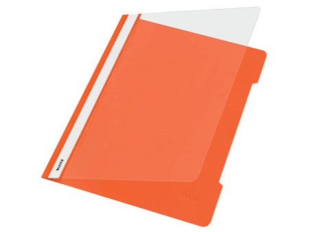 LEITZ chemise à lamelle Standard, format A4, PVC, orange,