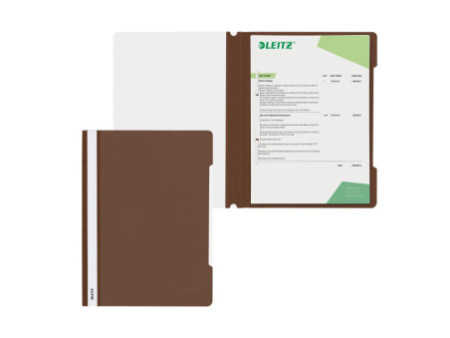 LEITZ Chemise à lamelle Standard, A4, en PVC, marron