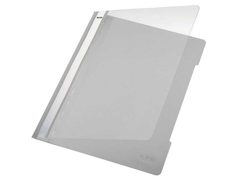LEITZ chemise à lamelle Standard, format A4, PVC, gris,