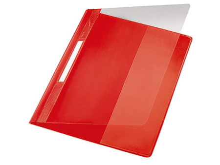 LEITZ Chemise à lamelle Exquisit, format A4+, PVC, rouge,